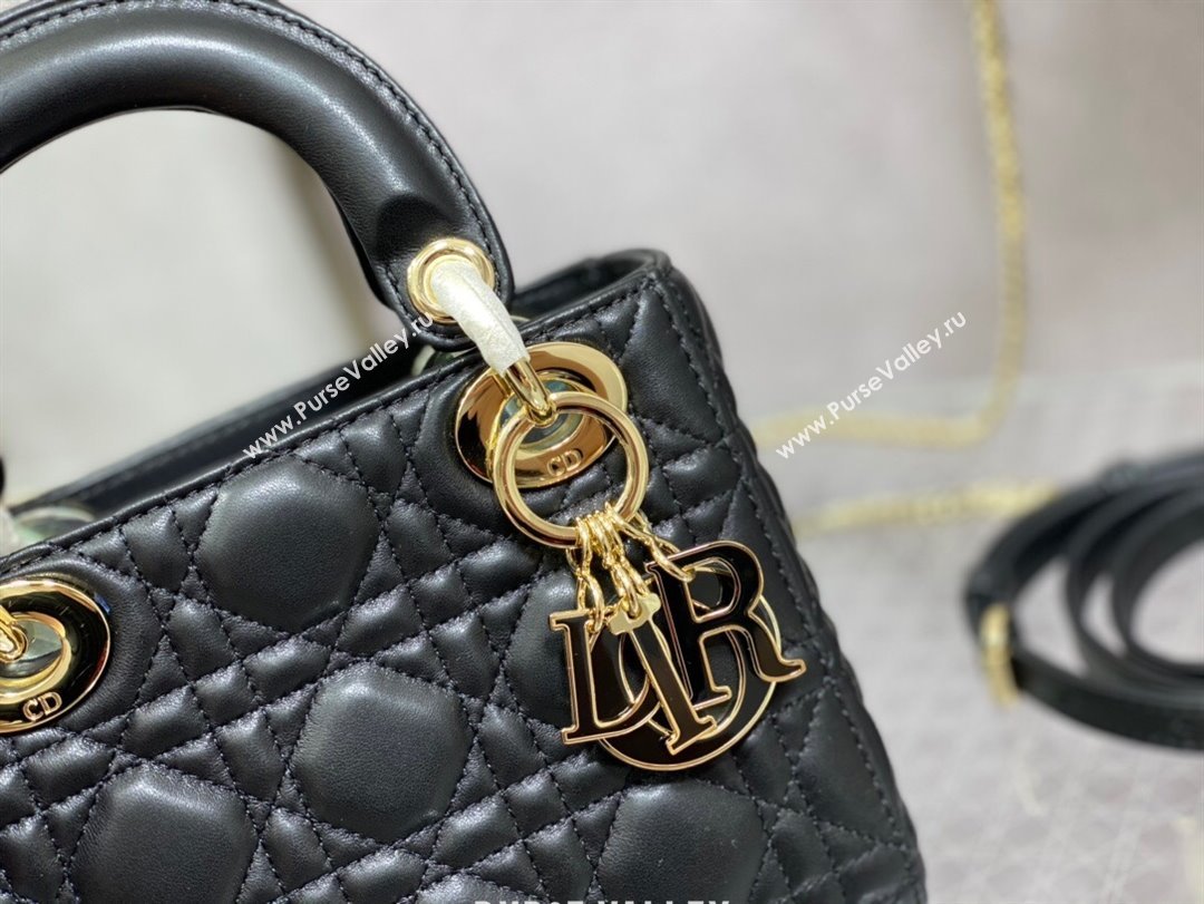 Dior Mini Lady Dior Bag in Black Cannage Lambskin 2024 0523 (XXG-240523080)