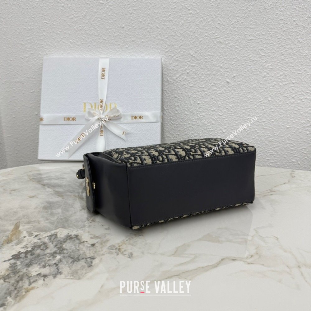 Dior Medium D-Dream Bag in Blue Oblique Jacquard and Smooth Calfskin 2025 M6323 (XXG-250806011)