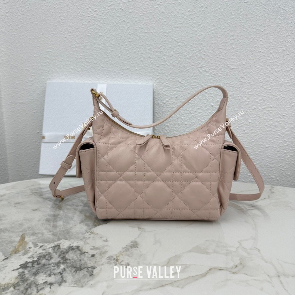 Dior Medium D-Dream Bag in Macrocannage Lambskin Powder Pink 2025 M6323 (XXG-250806012)