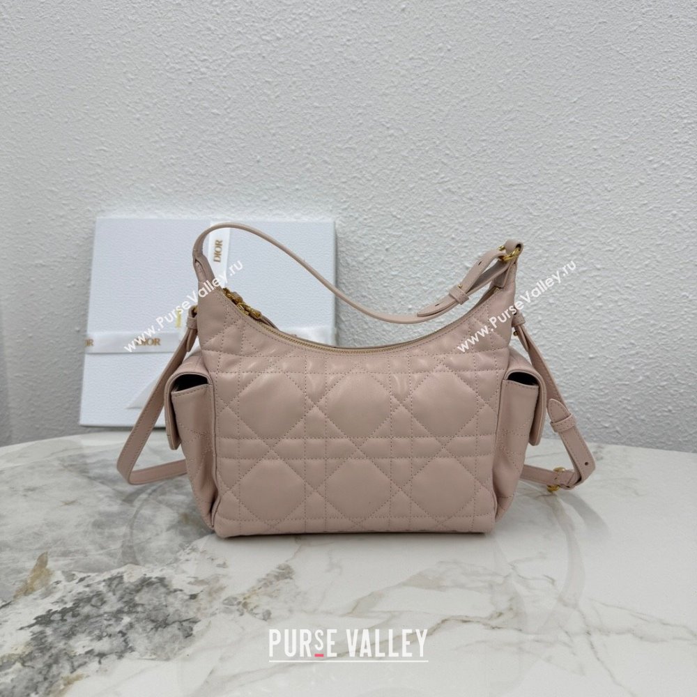 Dior Medium D-Dream Bag in Macrocannage Lambskin Powder Pink 2025 M6323 (XXG-250806012)