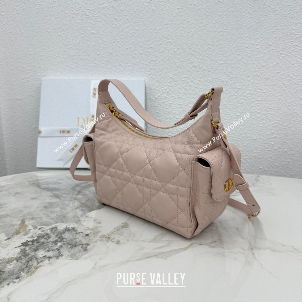 Dior Medium D-Dream Bag in Macrocannage Lambskin Powder Pink 2025 M6323 (XXG-250806012)