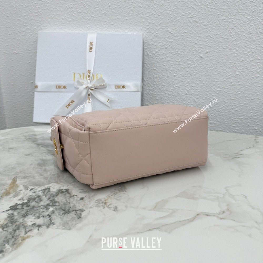 Dior Medium D-Dream Bag in Macrocannage Lambskin Powder Pink 2025 M6323 (XXG-250806012)