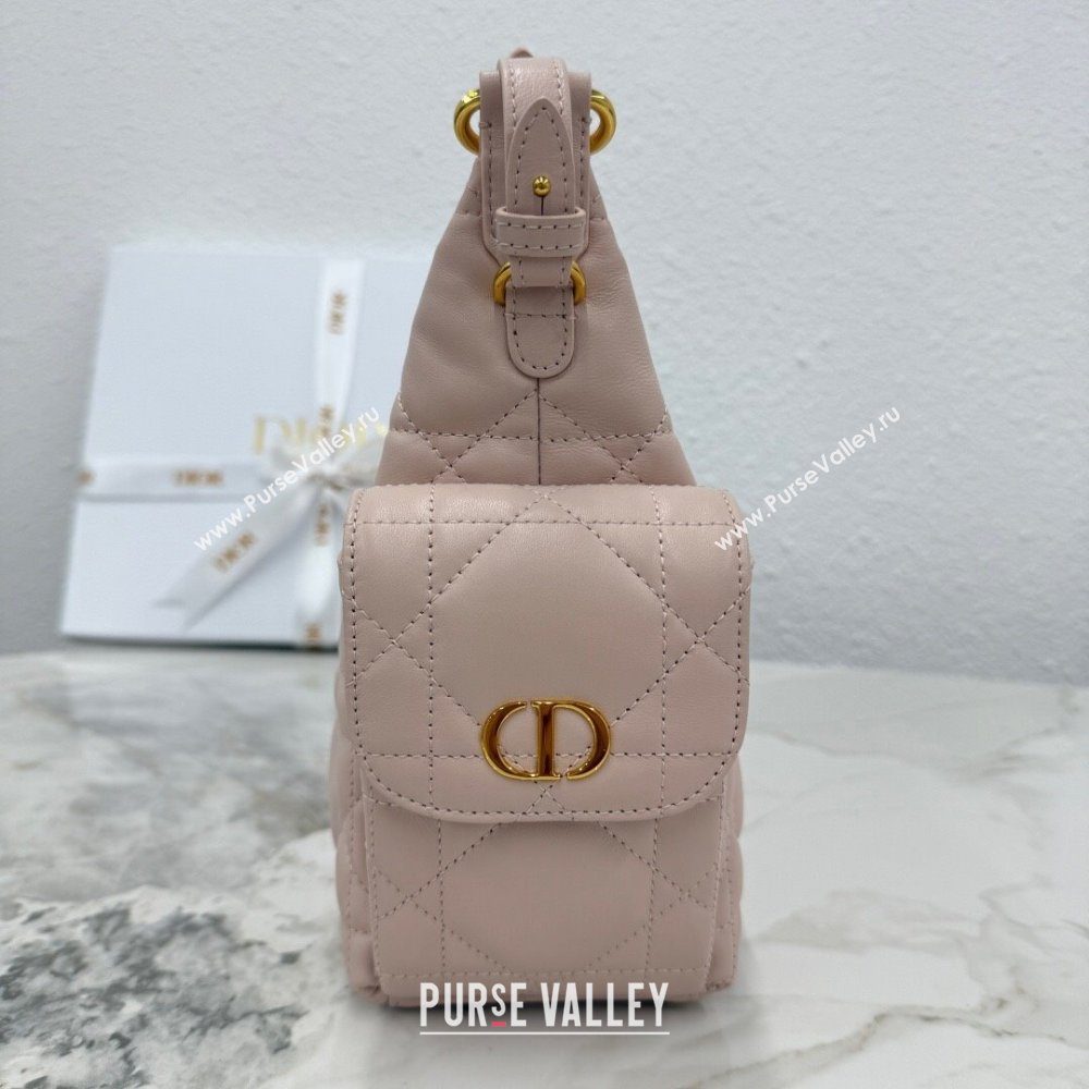 Dior Medium D-Dream Bag in Macrocannage Lambskin Powder Pink 2025 M6323 (XXG-250806012)