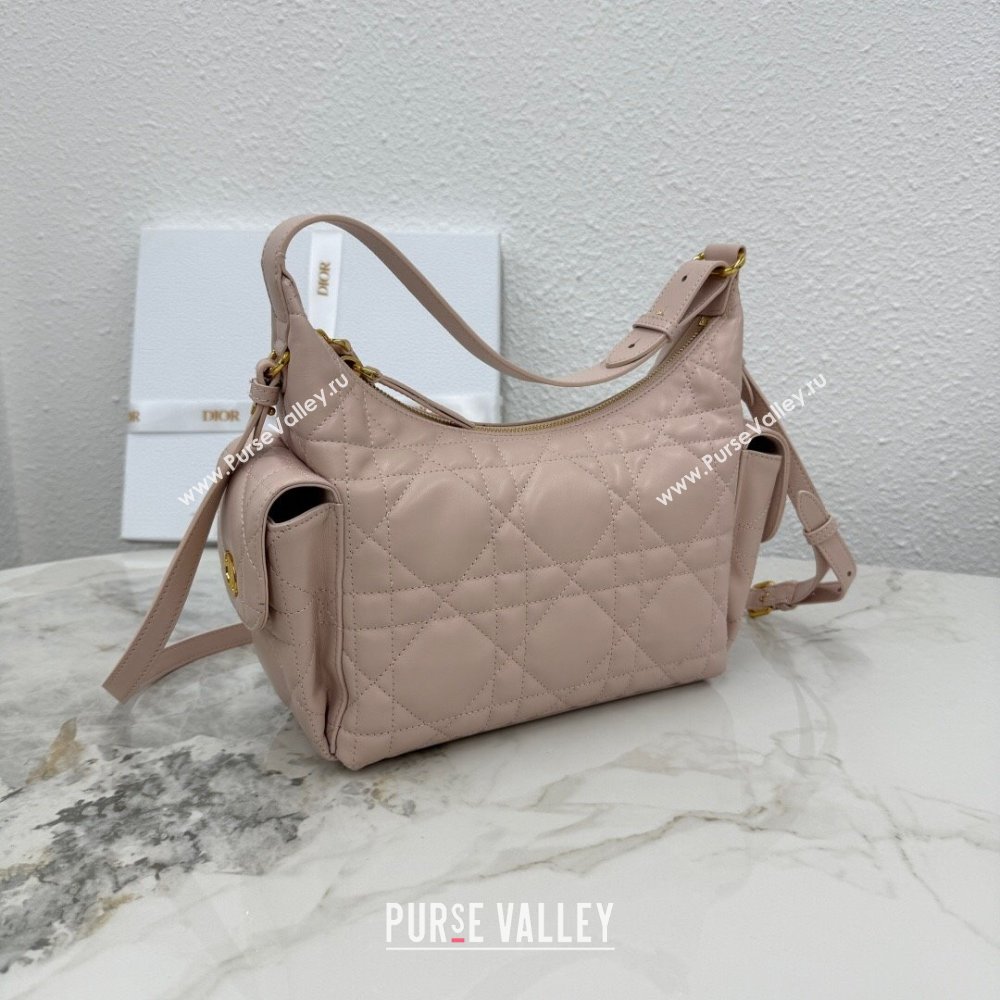 Dior Medium D-Dream Bag in Macrocannage Lambskin Powder Pink 2025 M6323 (XXG-250806012)