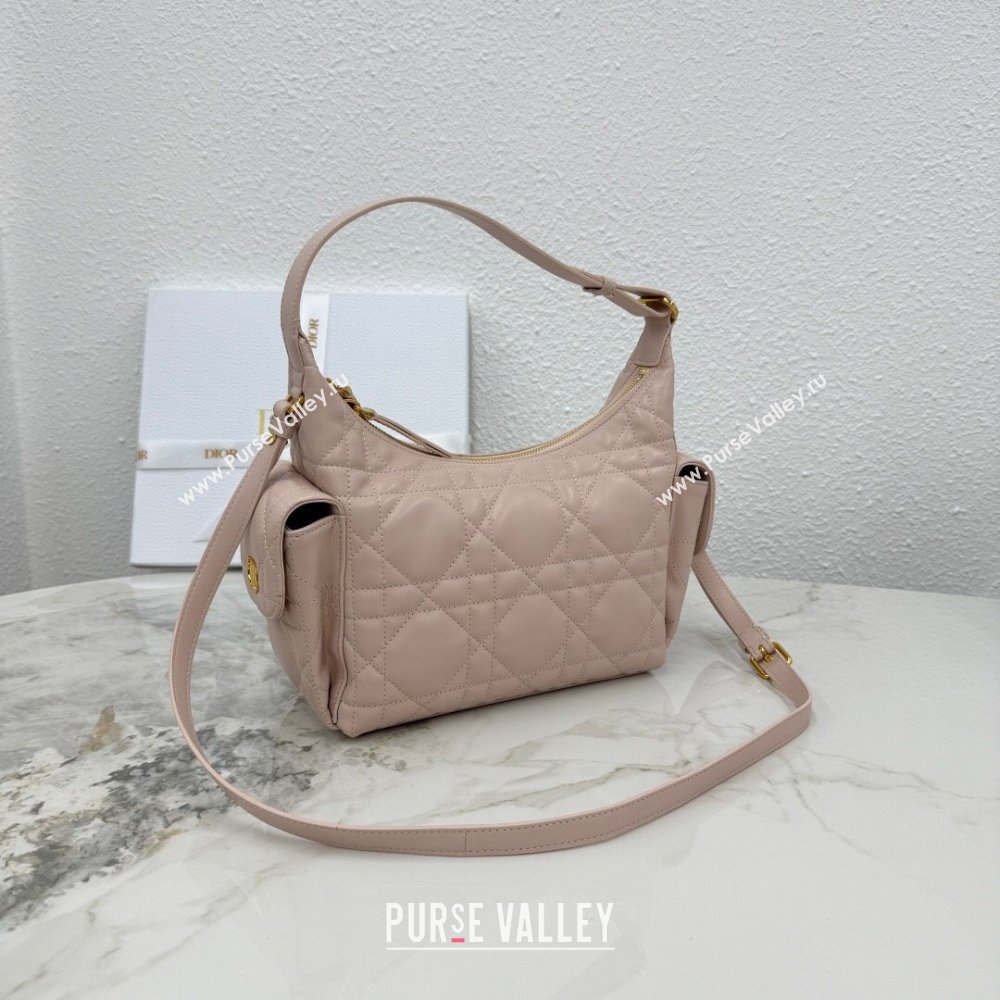 Dior Medium D-Dream Bag in Macrocannage Lambskin Powder Pink 2025 M6323 (XXG-250806012)