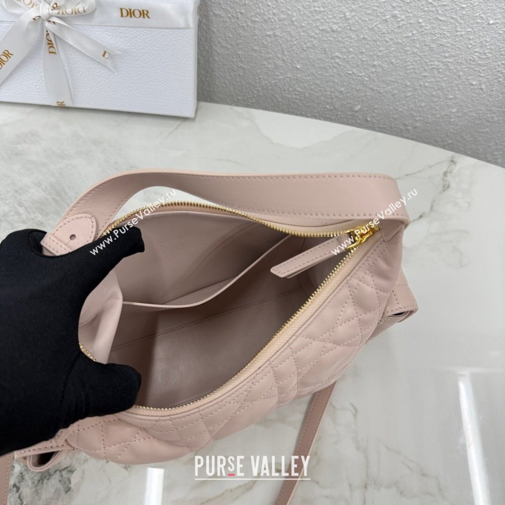 Dior Medium D-Dream Bag in Macrocannage Lambskin Powder Pink 2025 M6323 (XXG-250806012)
