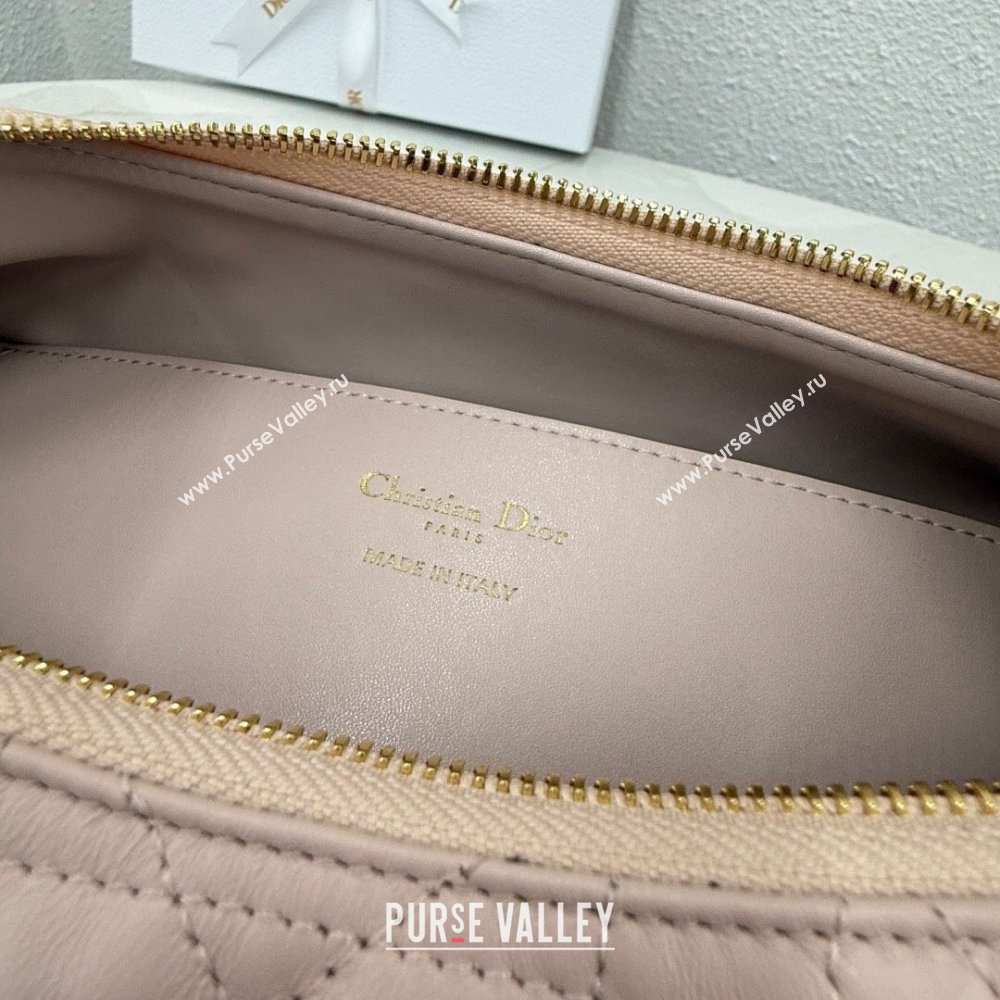 Dior Medium D-Dream Bag in Macrocannage Lambskin Powder Pink 2025 M6323 (XXG-250806012)