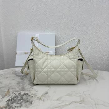 Dior Medium D-Dream Bag in Macrocannage Lambskin White 2025 M6323 (XXG-250806013)