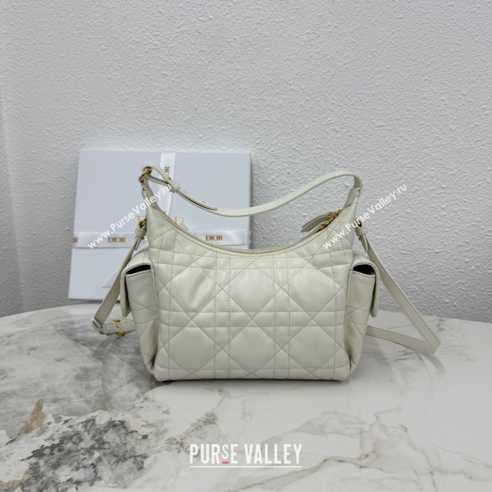 Dior Medium D-Dream Bag in Macrocannage Lambskin White 2025 M6323 (XXG-250806013)