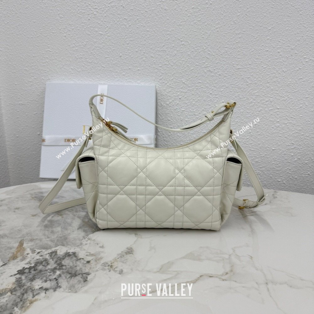 Dior Medium D-Dream Bag in Macrocannage Lambskin White 2025 M6323 (XXG-250806013)