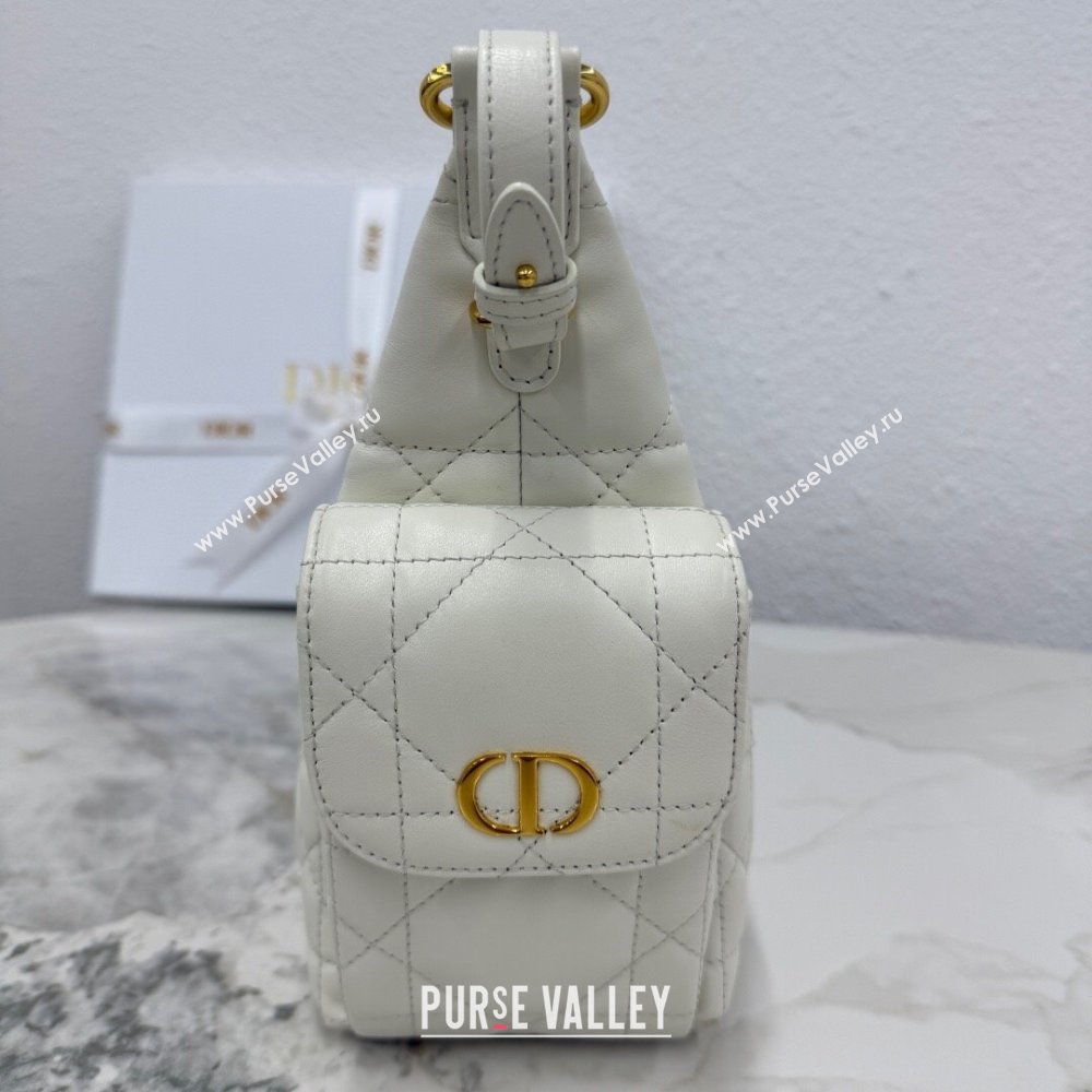 Dior Medium D-Dream Bag in Macrocannage Lambskin White 2025 M6323 (XXG-250806013)