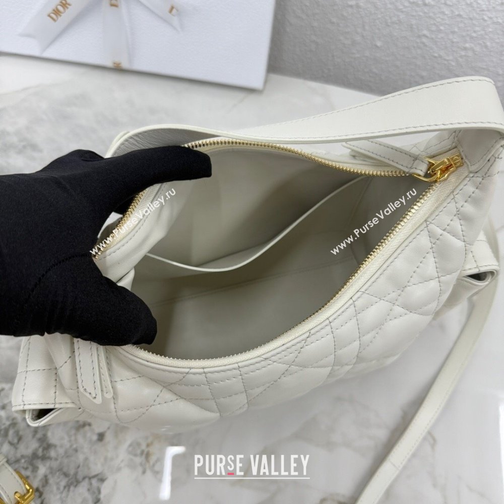Dior Medium D-Dream Bag in Macrocannage Lambskin White 2025 M6323 (XXG-250806013)