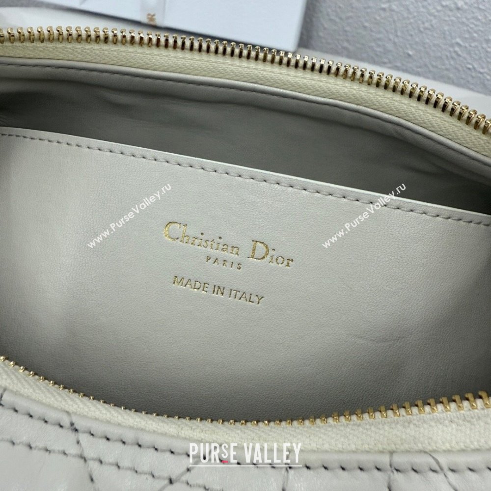 Dior Medium D-Dream Bag in Macrocannage Lambskin White 2025 M6323 (XXG-250806013)