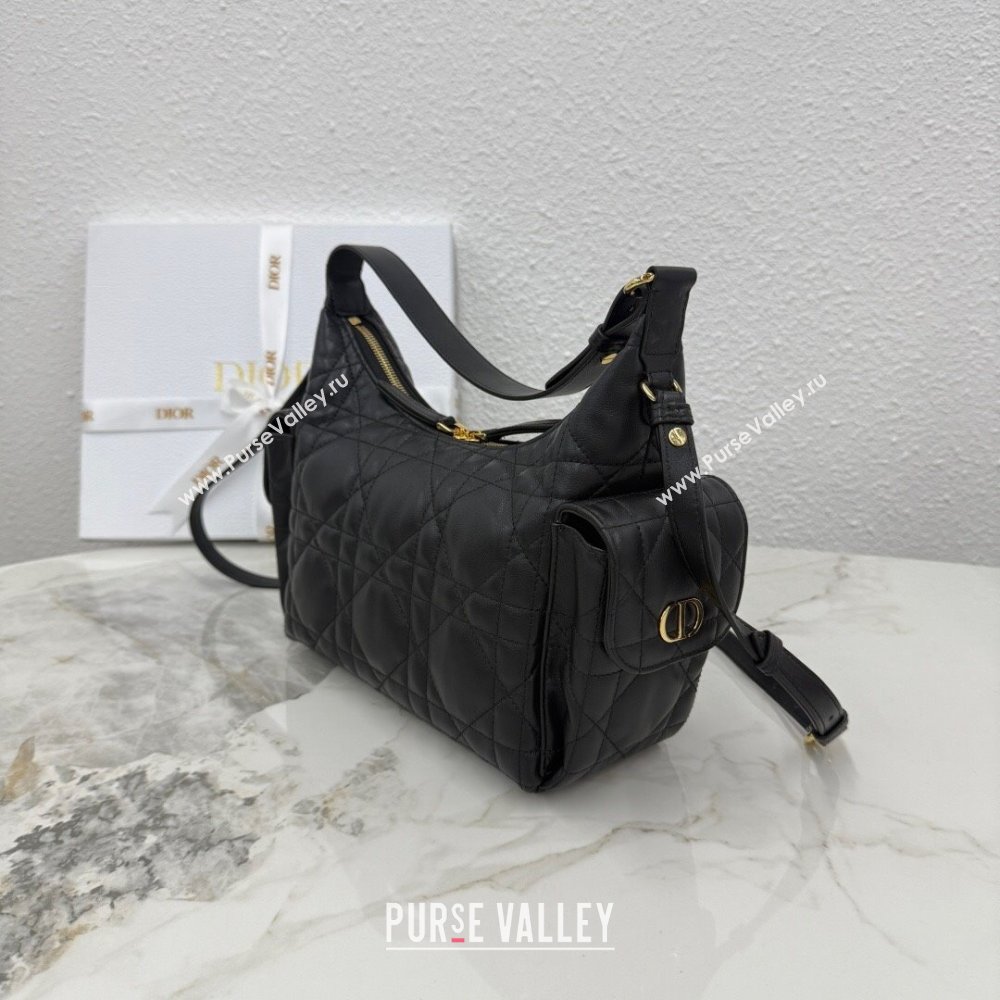 Dior Medium D-Dream Bag in Macrocannage Lambskin Black 2025 M6323 (XXG-250806015)