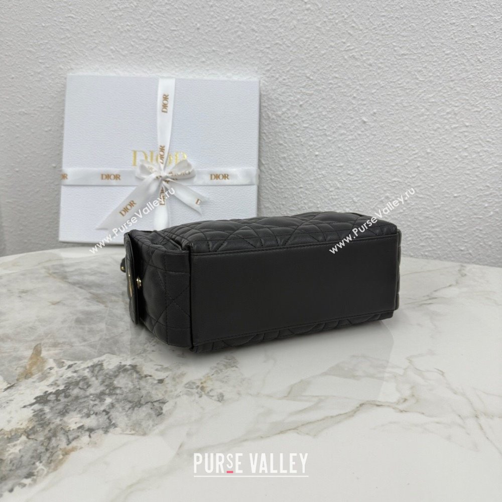 Dior Medium D-Dream Bag in Macrocannage Lambskin Black 2025 M6323 (XXG-250806015)