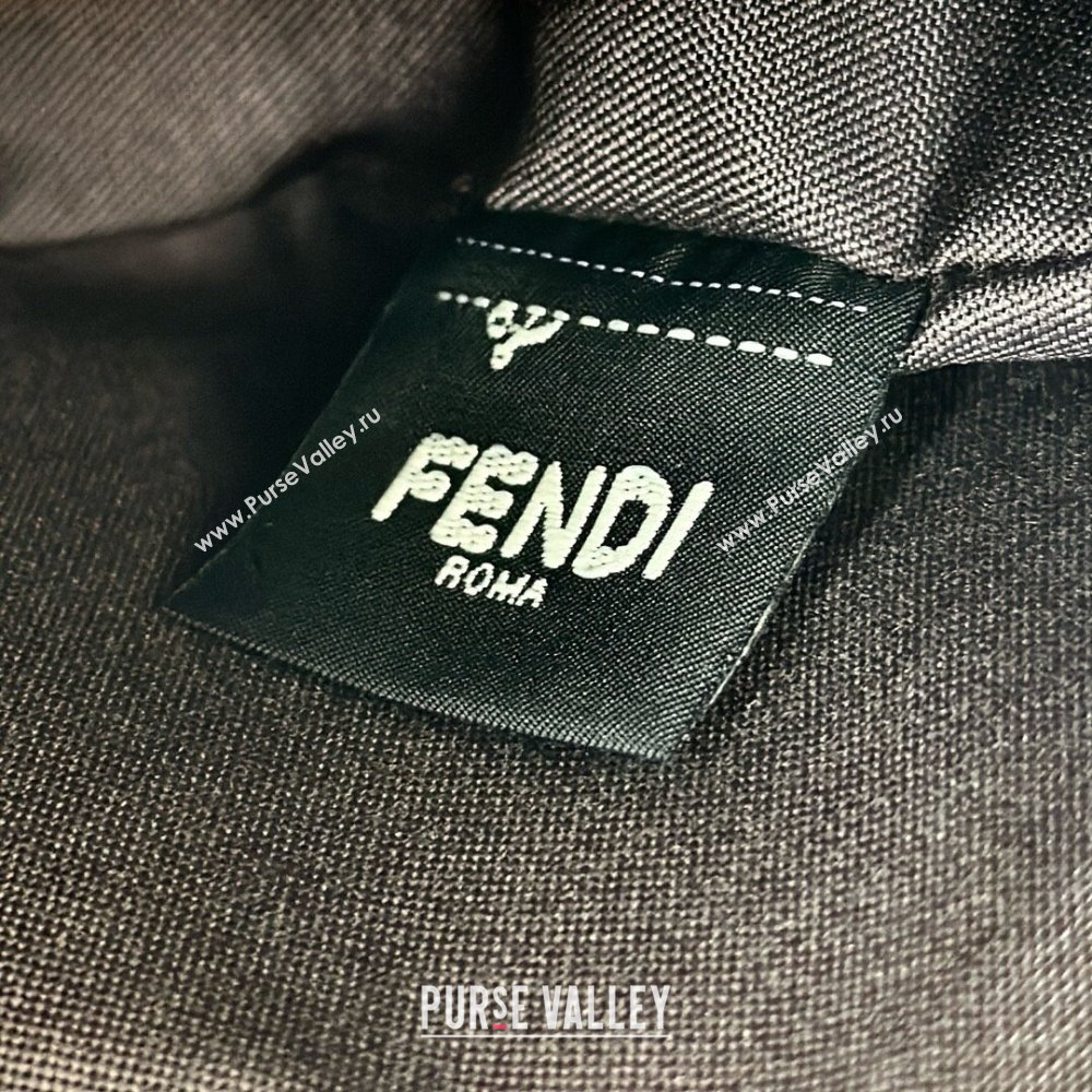 Fendi Fendigraphy Mini Hobo Bag in FF Chenille Fabric Blue 2025 8657 (CL-250210035)