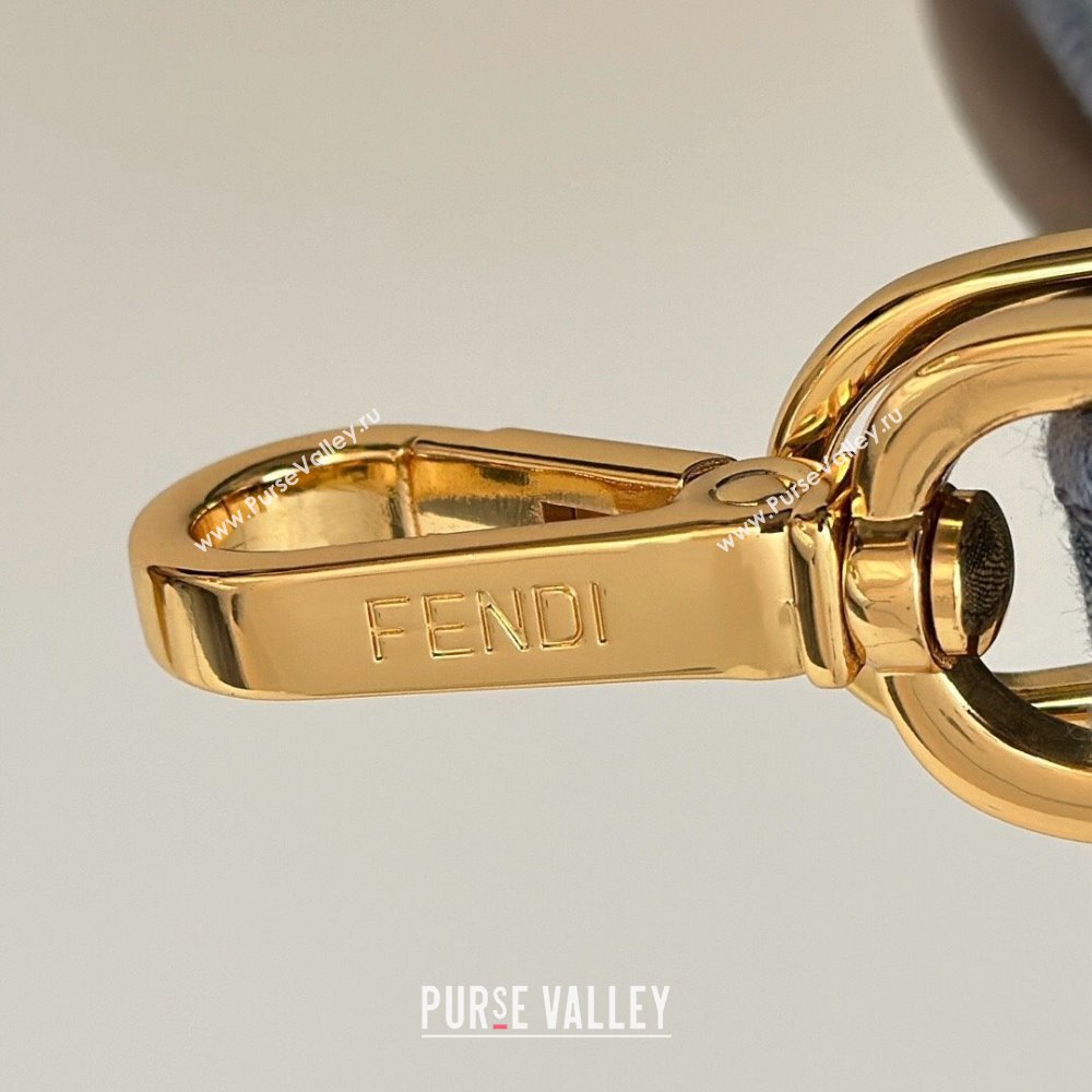 Fendi Fendigraphy Mini Hobo Bag in FF Denim Blue 2025 8657 (CL-250210034)