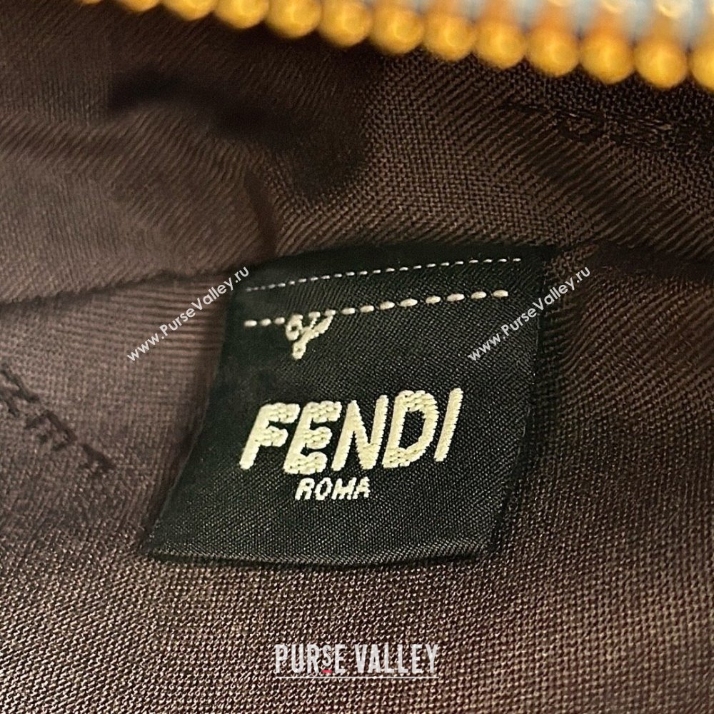 Fendi Fendigraphy Mini Hobo Bag in FF Denim Blue 2025 8657 (CL-250210034)