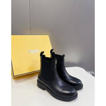Fendi Filo Biker Ankle Boots 3.5cm in Black Calf Leather 2024 (MD-240930091)