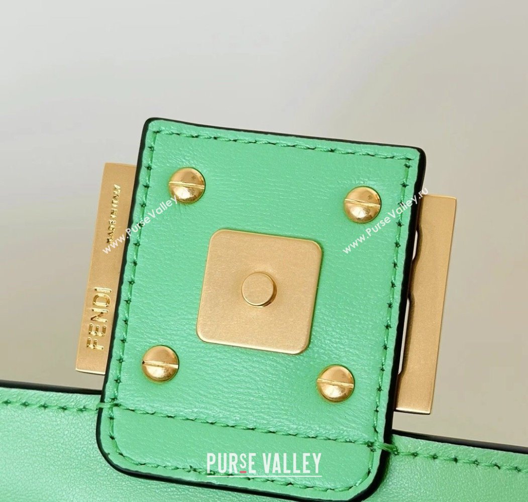 Fendi Baguette Medium Nappa Leather Bag 0135M Light Green 2025 0807 (CL-250807007)