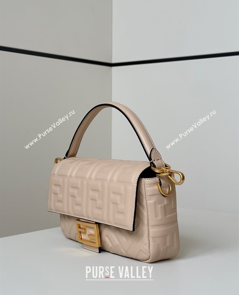 Fendi Baguette Medium Nappa Leather Bag 0135M Nude Pink 2025 0807 (CL-250807008)