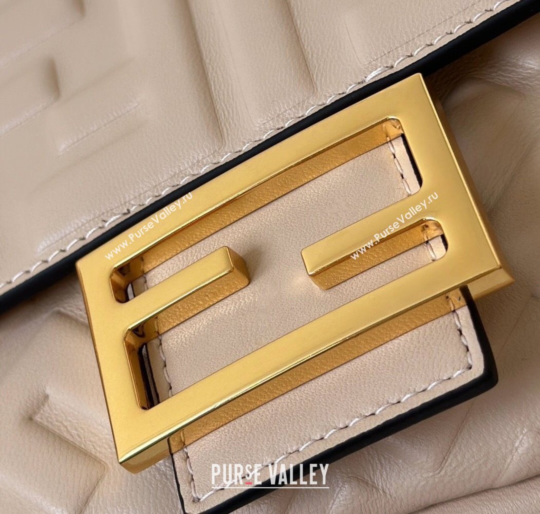 Fendi Baguette Medium Nappa Leather Bag 0135M Nude Pink 2025 0807 (CL-250807008)