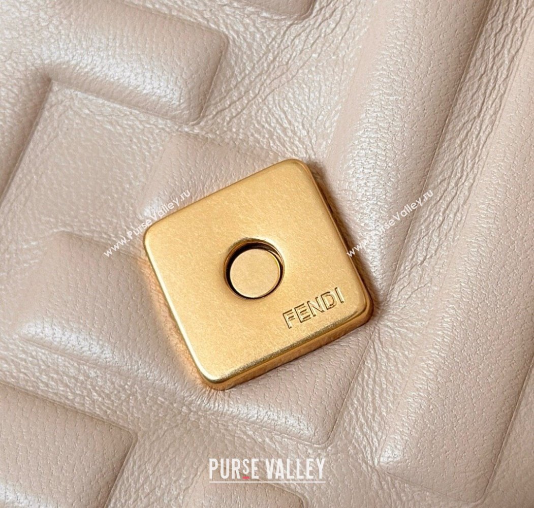 Fendi Baguette Medium Nappa Leather Bag 0135M Nude Pink 2025 0807 (CL-250807008)