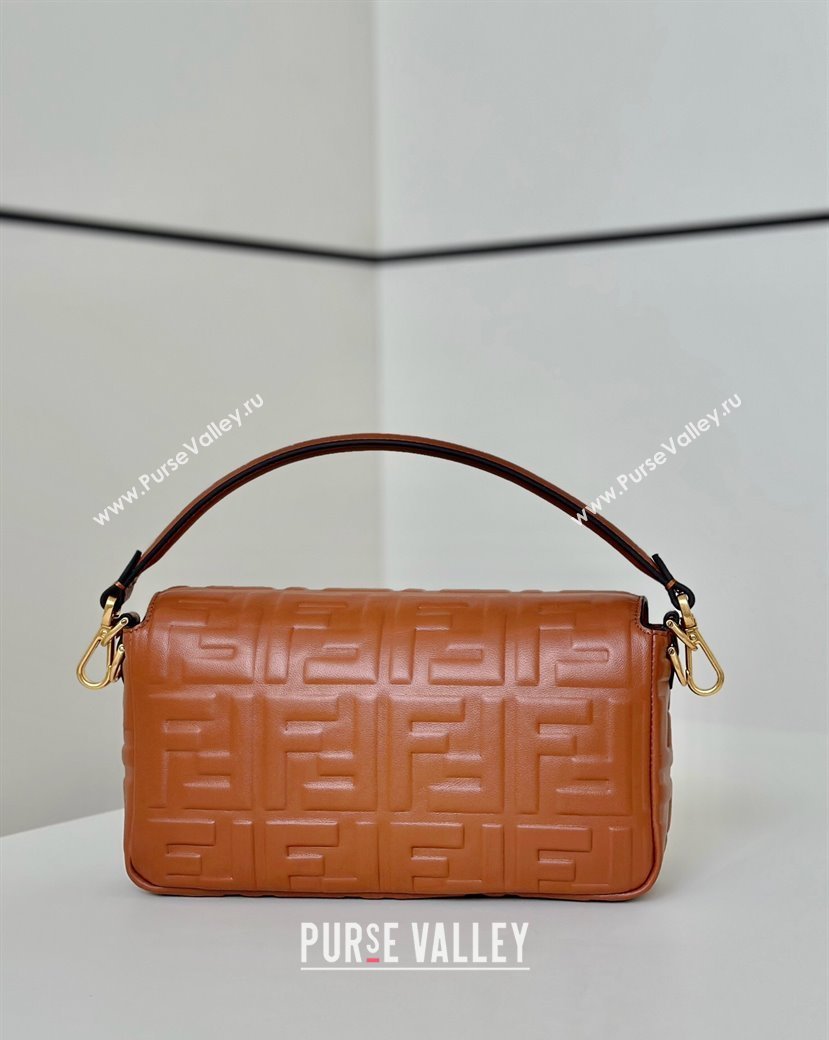 Fendi Baguette Medium Nappa Leather Bag 0135M Caramel Brown 2025 0807 (CL-250807009)