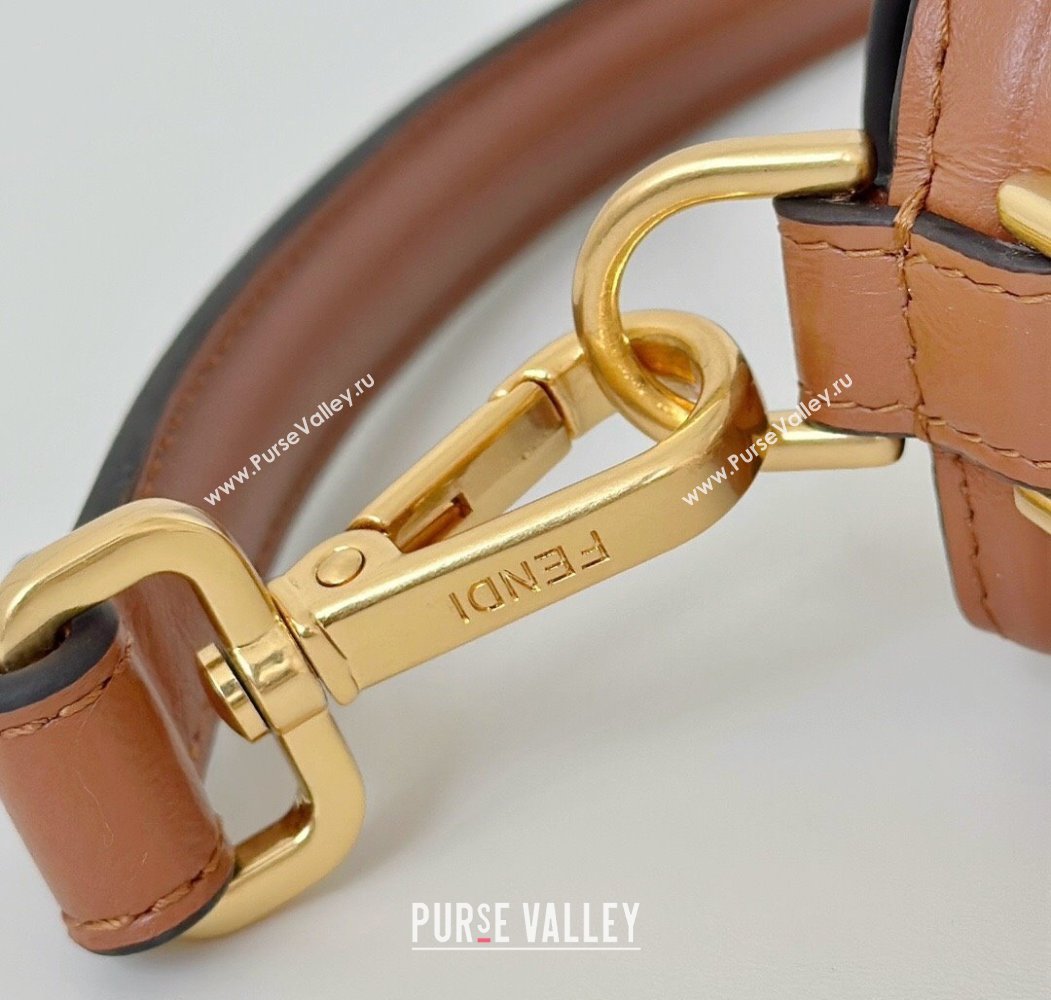 Fendi Baguette Medium Nappa Leather Bag 0135M Caramel Brown 2025 0807 (CL-250807009)