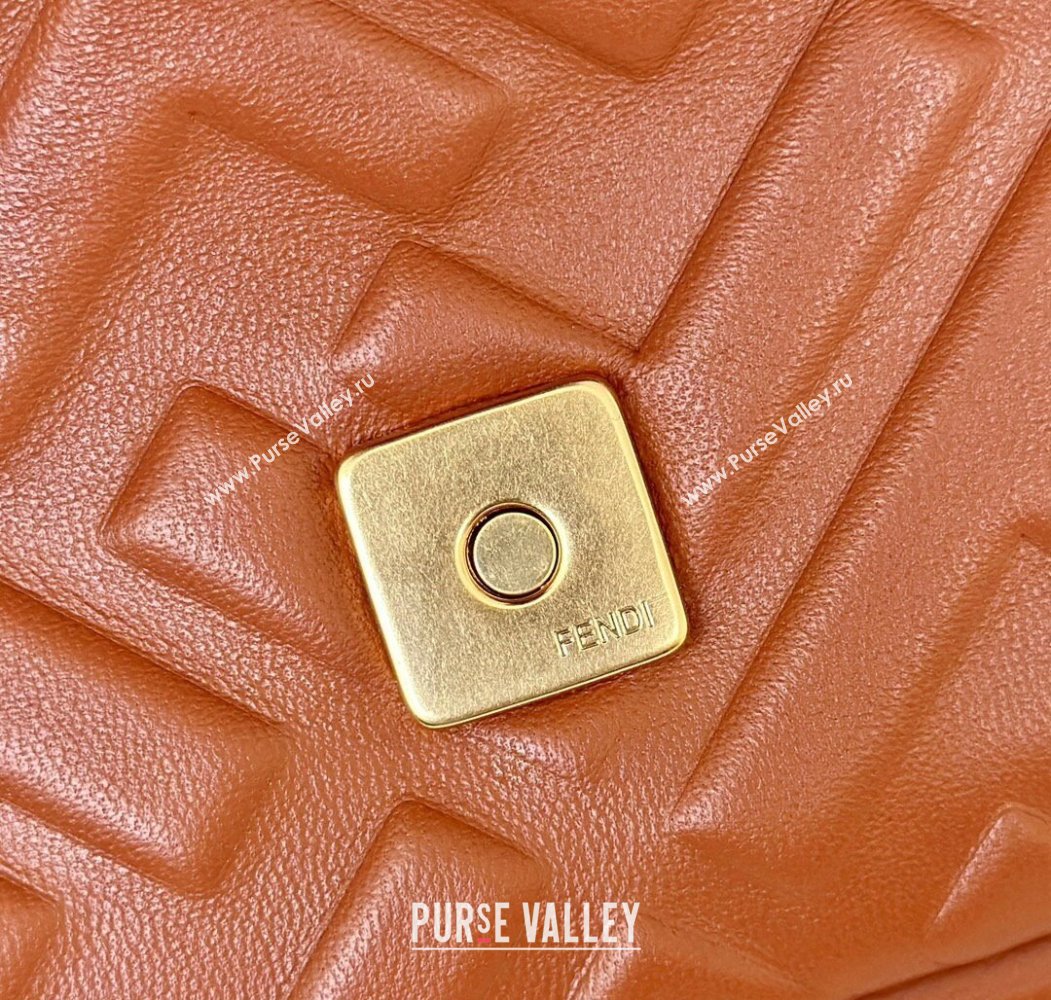 Fendi Baguette Medium Nappa Leather Bag 0135M Caramel Brown 2025 0807 (CL-250807009)