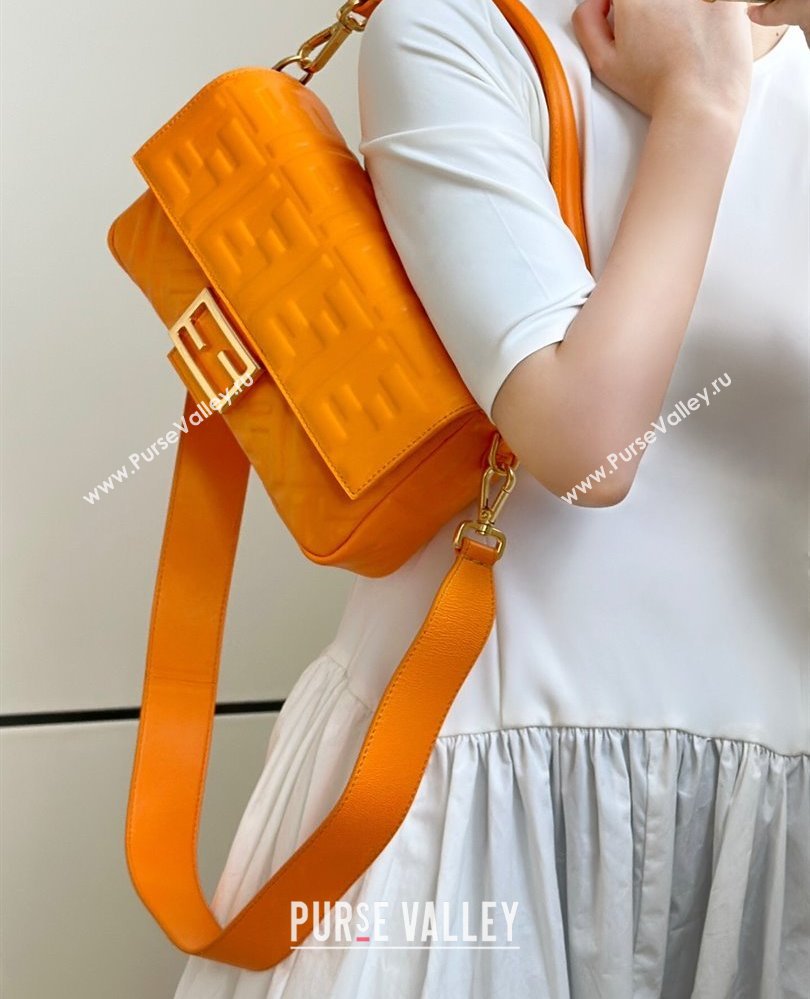 Fendi Baguette Medium Nappa Leather Bag 0135M Light Orange 2025 0807 (CL-250807010)