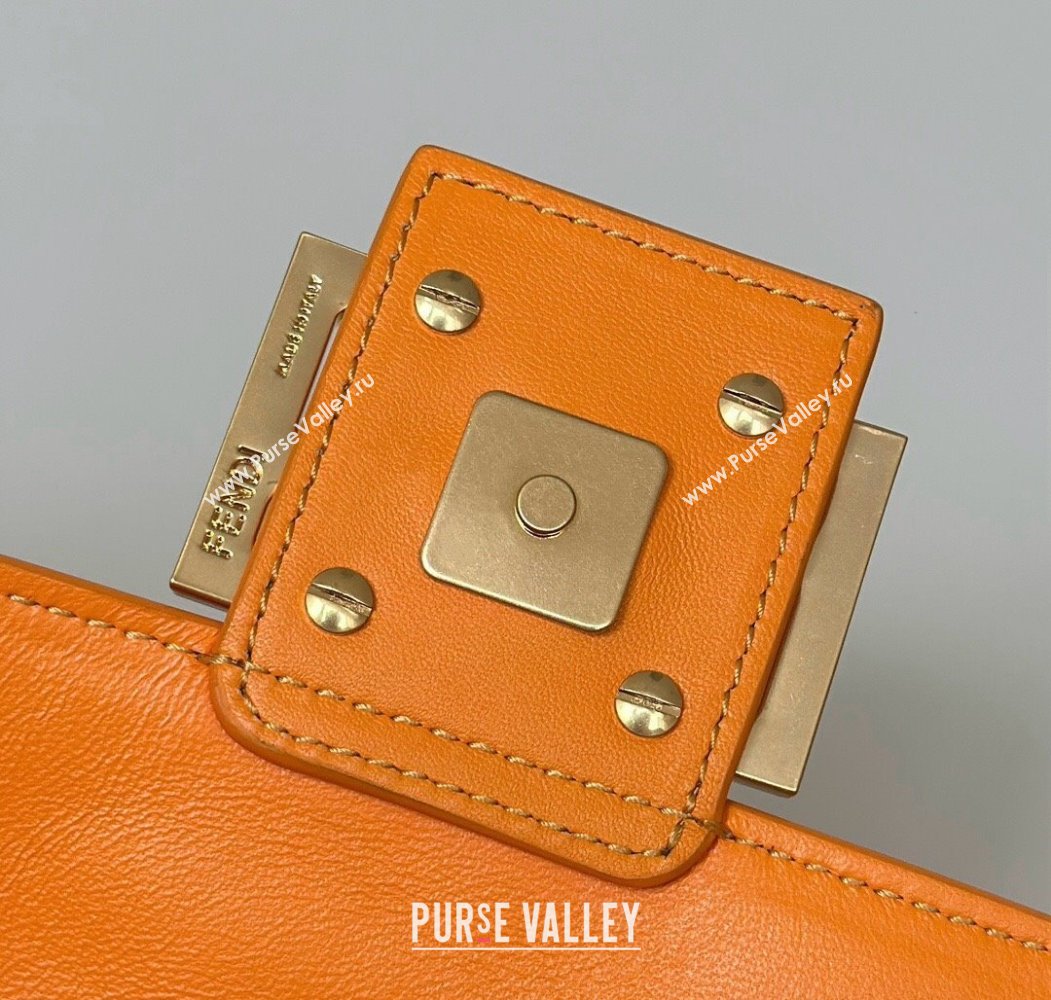 Fendi Baguette Medium Nappa Leather Bag 0135M Light Orange 2025 0807 (CL-250807010)