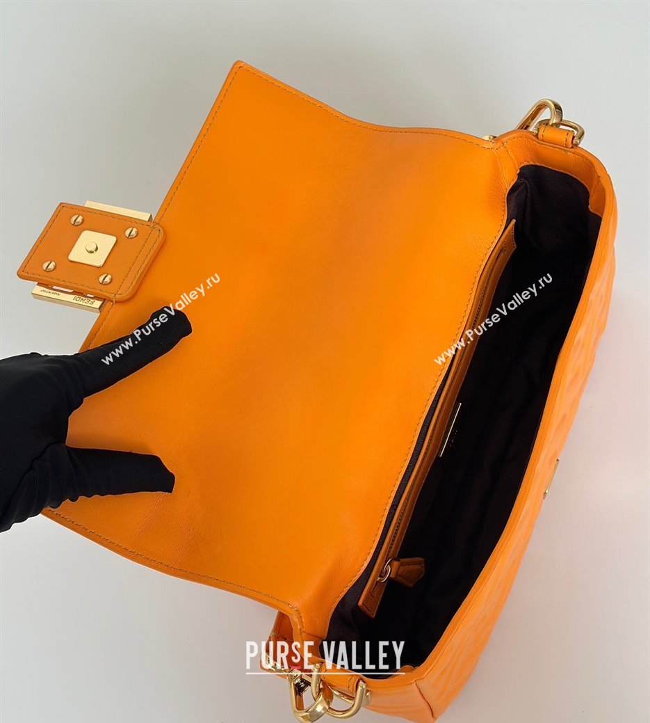 Fendi Baguette Medium Nappa Leather Bag 0135M Light Orange 2025 0807 (CL-250807010)