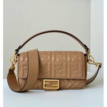 Fendi Baguette Medium Nappa Leather Bag 0135M Dark Beige 2025 0807 (CL-250807006)