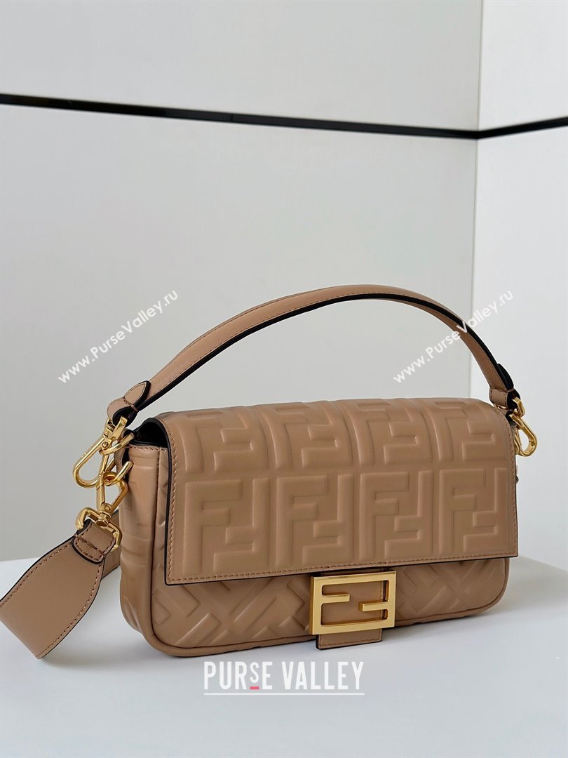 Fendi Baguette Medium Nappa Leather Bag 0135M Dark Beige 2025 0807 (CL-250807006)