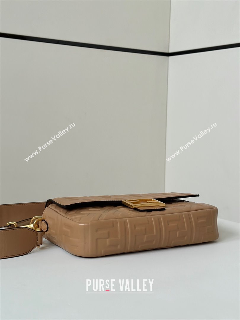 Fendi Baguette Medium Nappa Leather Bag 0135M Dark Beige 2025 0807 (CL-250807006)