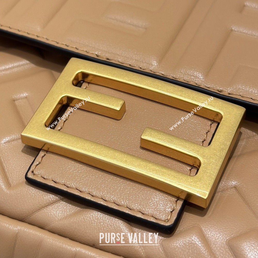 Fendi Baguette Medium Nappa Leather Bag 0135M Dark Beige 2025 0807 (CL-250807006)