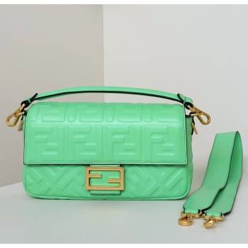 Fendi Baguette Medium Nappa Leather Bag 0135M Light Green 2025 0807 (CL-250807007)