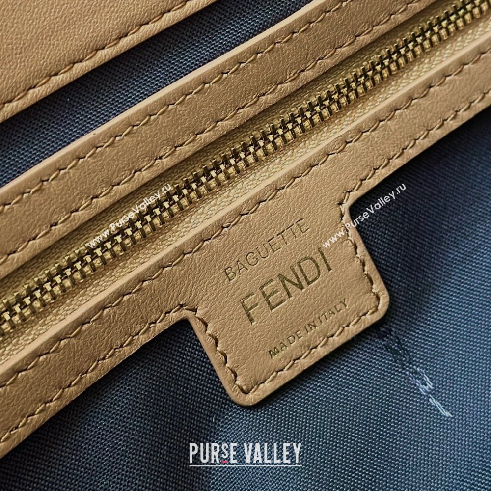 Fendi Baguette Medium Nappa Leather Bag 0135M Dark Beige 2025 0807 (CL-250807006)