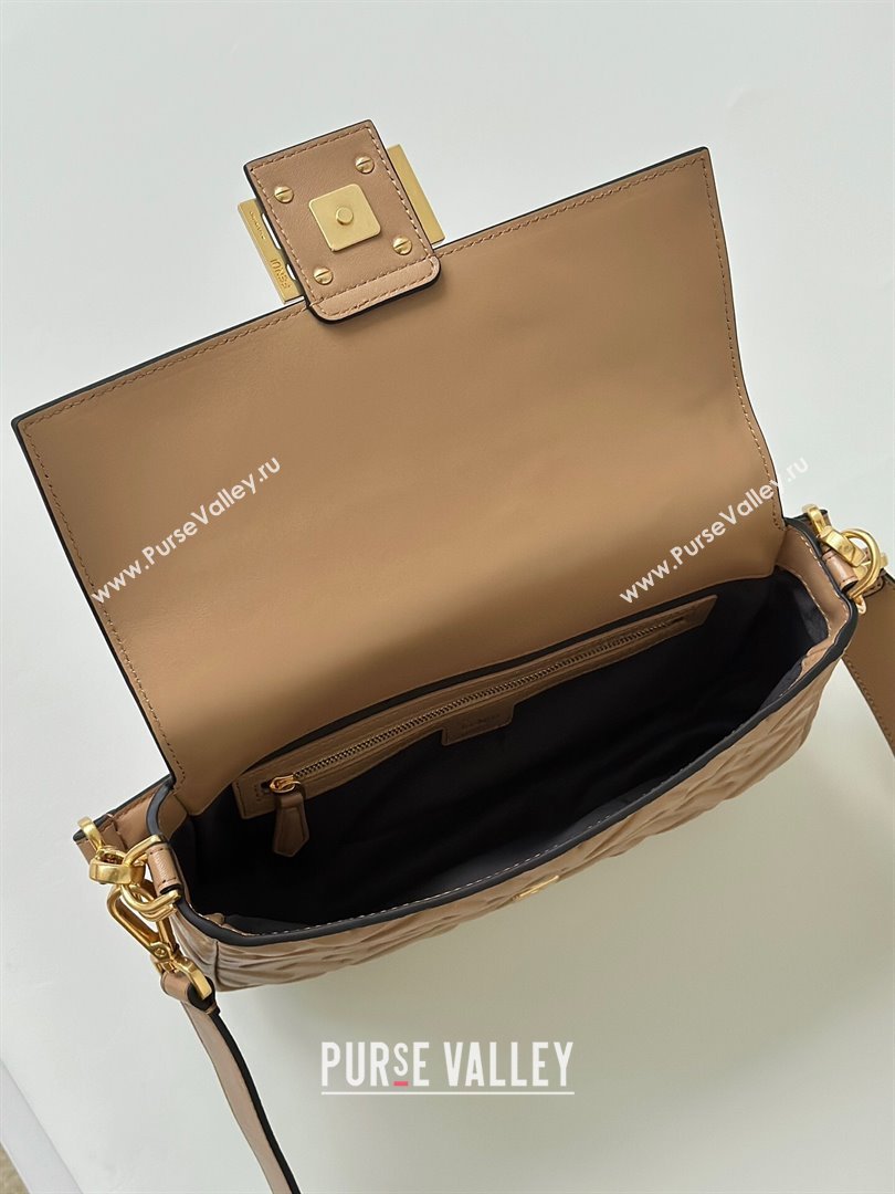 Fendi Baguette Medium Nappa Leather Bag 0135M Dark Beige 2025 0807 (CL-250807006)