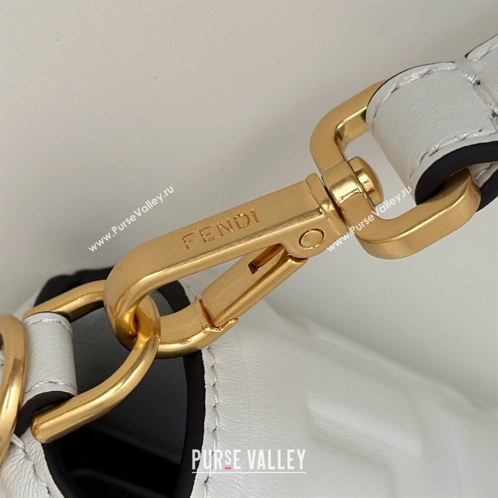 Fendi Baguette Medium Nappa Leather Bag 0135M White 2025 0807 (CL-250807011)