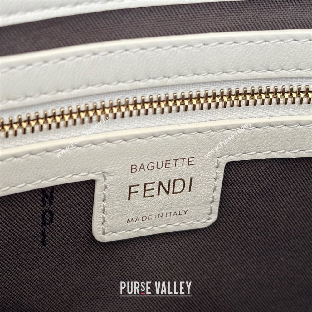 Fendi Baguette Medium Nappa Leather Bag 0135M White 2025 0807 (CL-250807011)