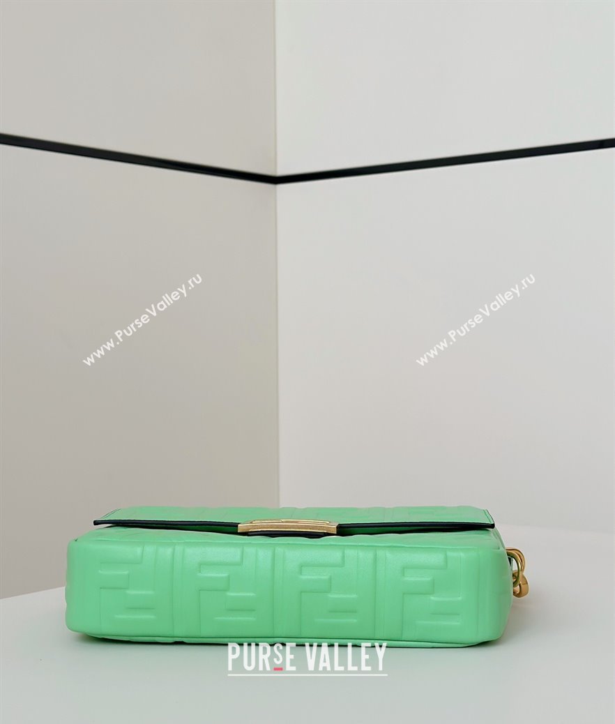 Fendi Baguette Medium Nappa Leather Bag 0135M Light Green 2025 0807 (CL-250807007)