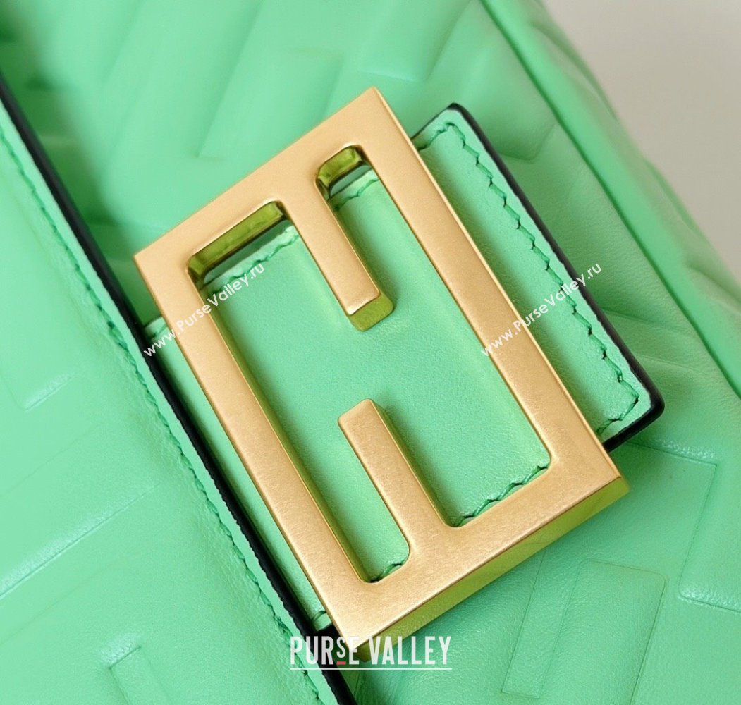 Fendi Baguette Medium Nappa Leather Bag 0135M Light Green 2025 0807 (CL-250807007)