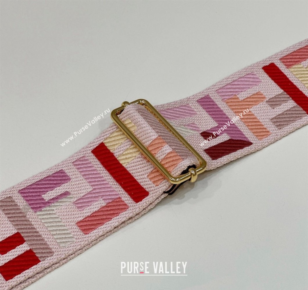 Fendi Strap You Canvas FF Shoulder Strap 140cm Light Pink 2024 907 (CL-240219097)