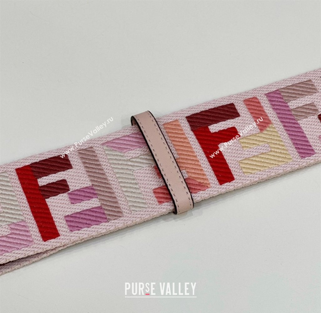 Fendi Strap You Canvas FF Shoulder Strap 140cm Light Pink 2024 907 (CL-240219097)