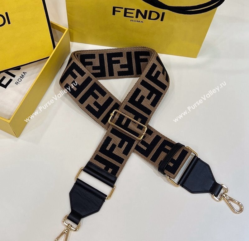 Fendi Strap You Canvas FF Shoulder Strap 140cm Brown/Black 2024 907 (CL-240219098)