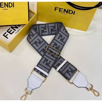 Fendi Strap You Canvas FF Shoulder Strap 140cm Grey/White 2024 907 (CL-240219099)