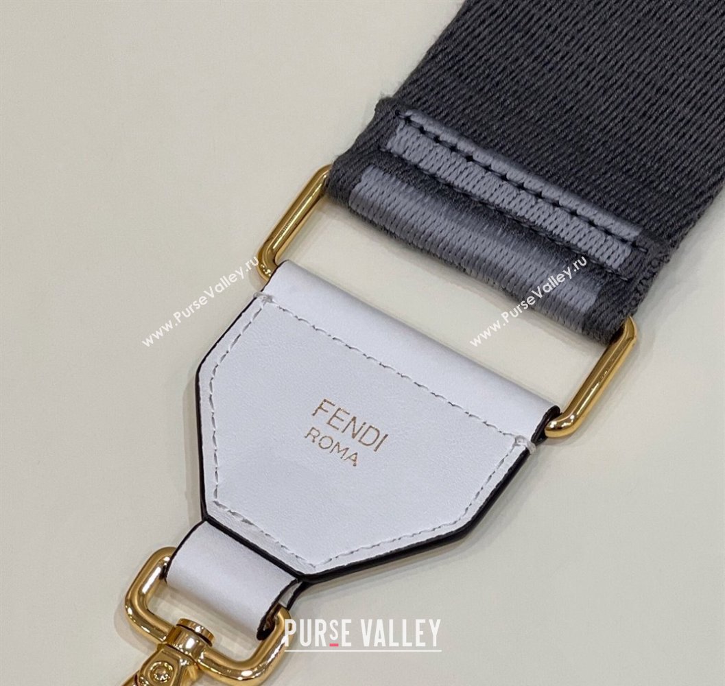 Fendi Strap You Canvas FF Shoulder Strap 140cm Grey/White 2024 907 (CL-240219099)