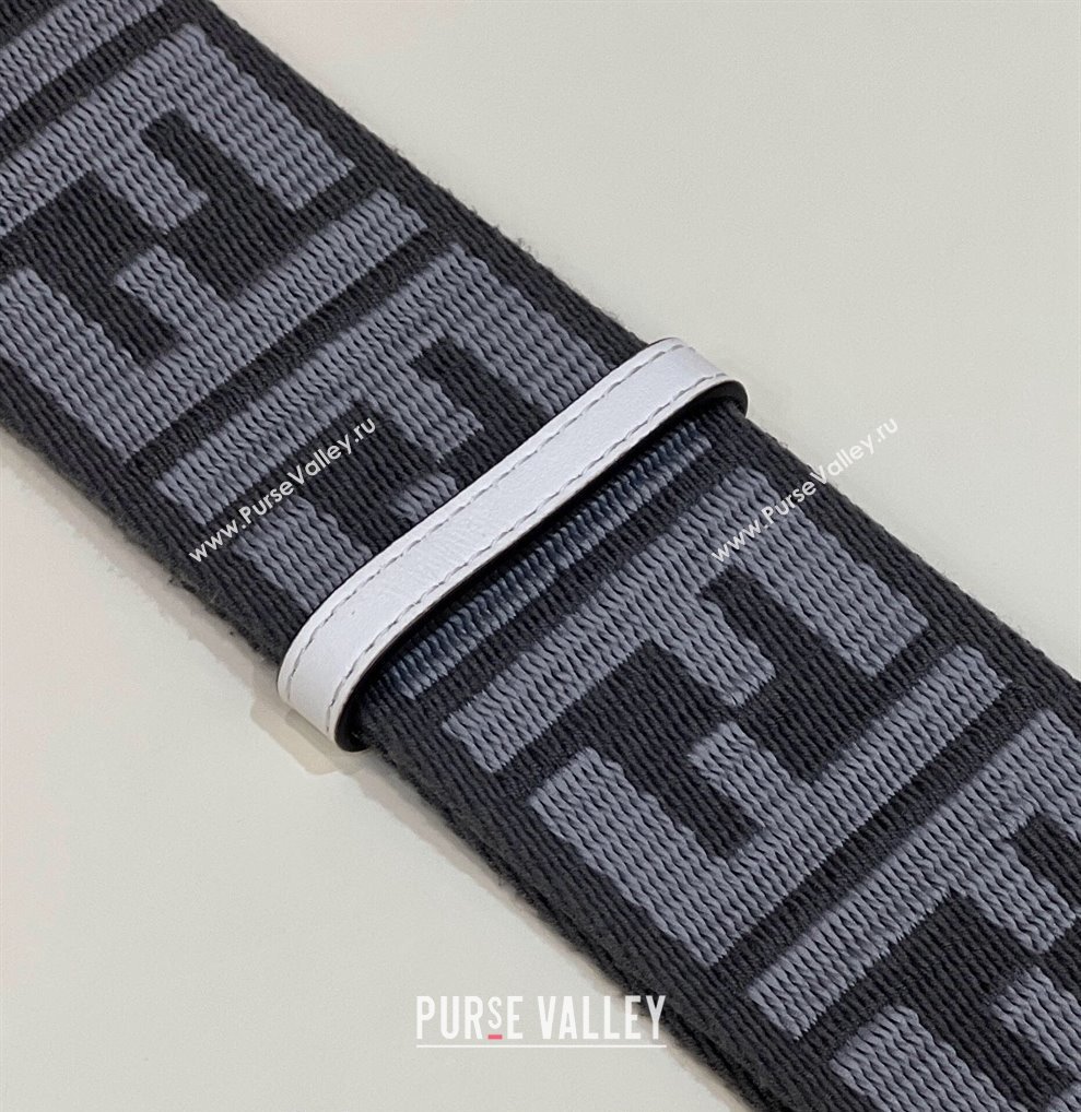 Fendi Strap You Canvas FF Shoulder Strap 140cm Grey/White 2024 907 (CL-240219099)